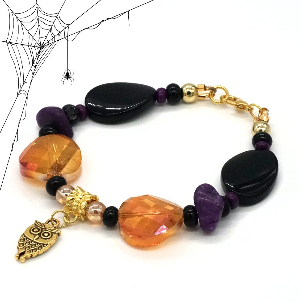 Halloween Bracelet With Owl Charm 19$